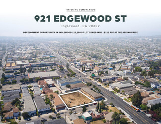 Plus de détails pour 921 Edgewood St, Inglewood, CA - Terrain à vendre