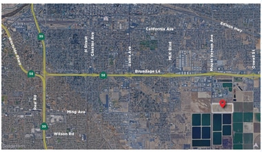 1501 Mount Vernon Ave, Bakersfield, CA - Aérien  Vue de la carte