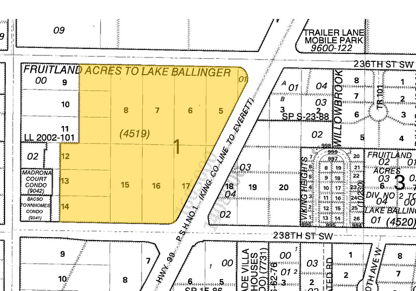 23632 Highway 99, Edmonds, WA for sale - Plat Map - Image 1 of 1