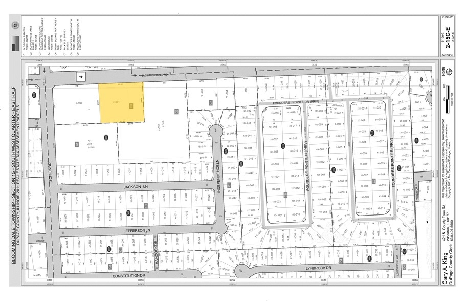 150 S Bloomingdale Rd, Bloomingdale, IL à vendre - Plan cadastral - Image 1 de 1