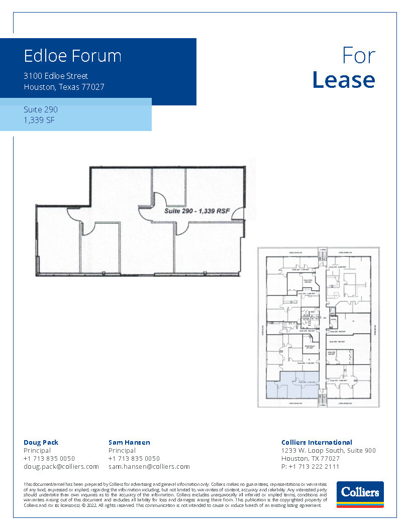 3100 Edloe St, Houston, TX à louer Plan d  tage- Image 1 de 1