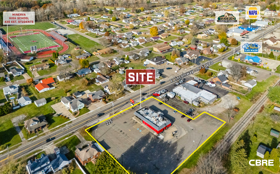 709 E Lincolnway, Minerva, OH for sale - Aerial - Image 3 of 4