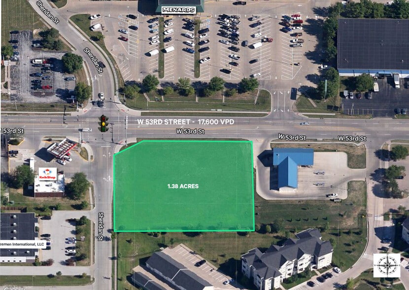 W 53rd Street & Sheridan Street, Davenport, IA for sale - Aerial - Image 1 of 2