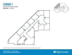 8601 Six Forks Rd, Raleigh, NC for lease Floor Plan- Image 1 of 1
