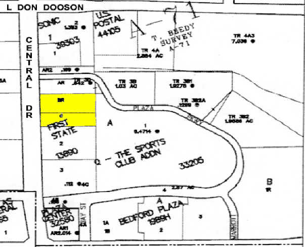 1908 Central Dr, Bedford, TX for lease - Plat Map - Image 2 of 5