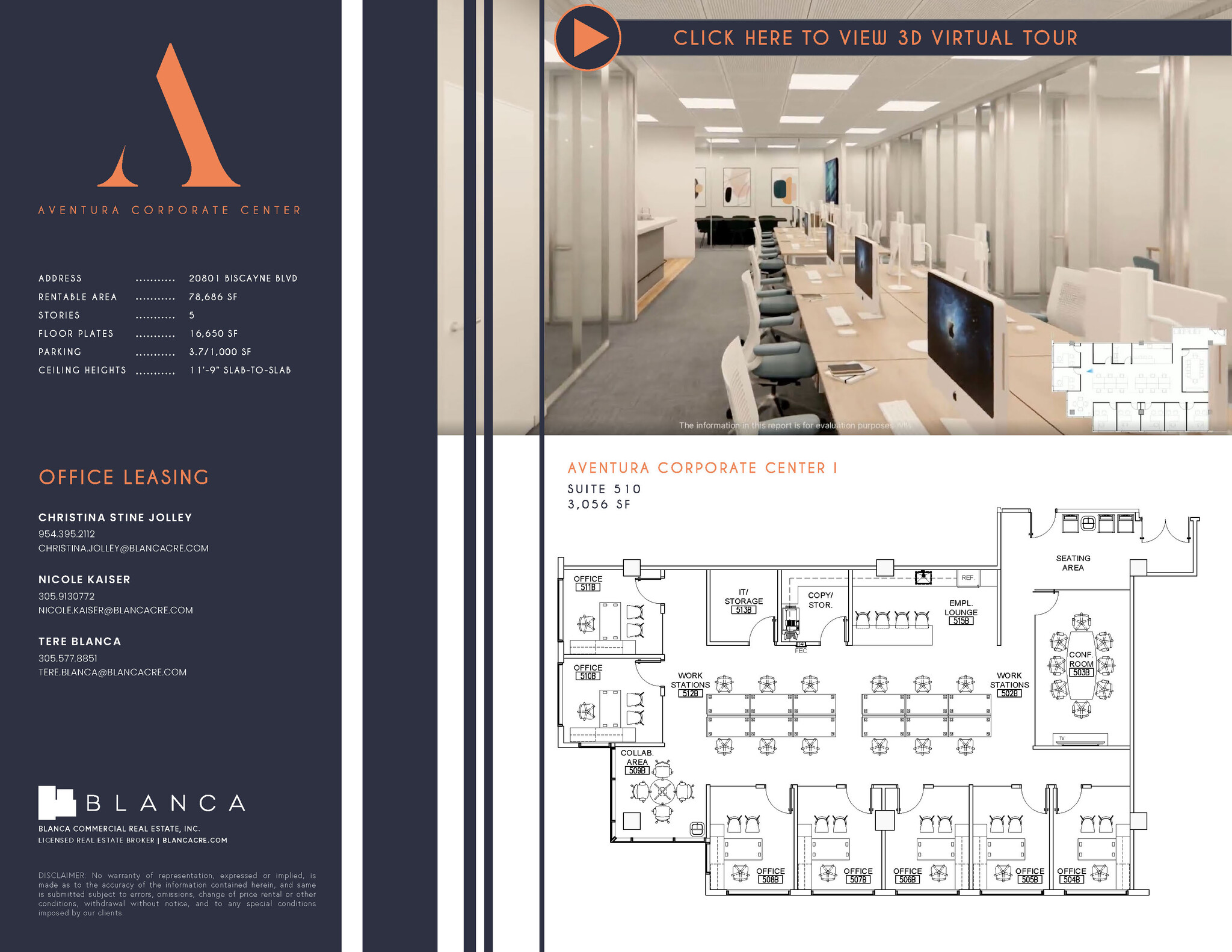 20801-20807 Biscayne Blvd, Aventura, FL à louer Plan d’étage- Image 1 de 1