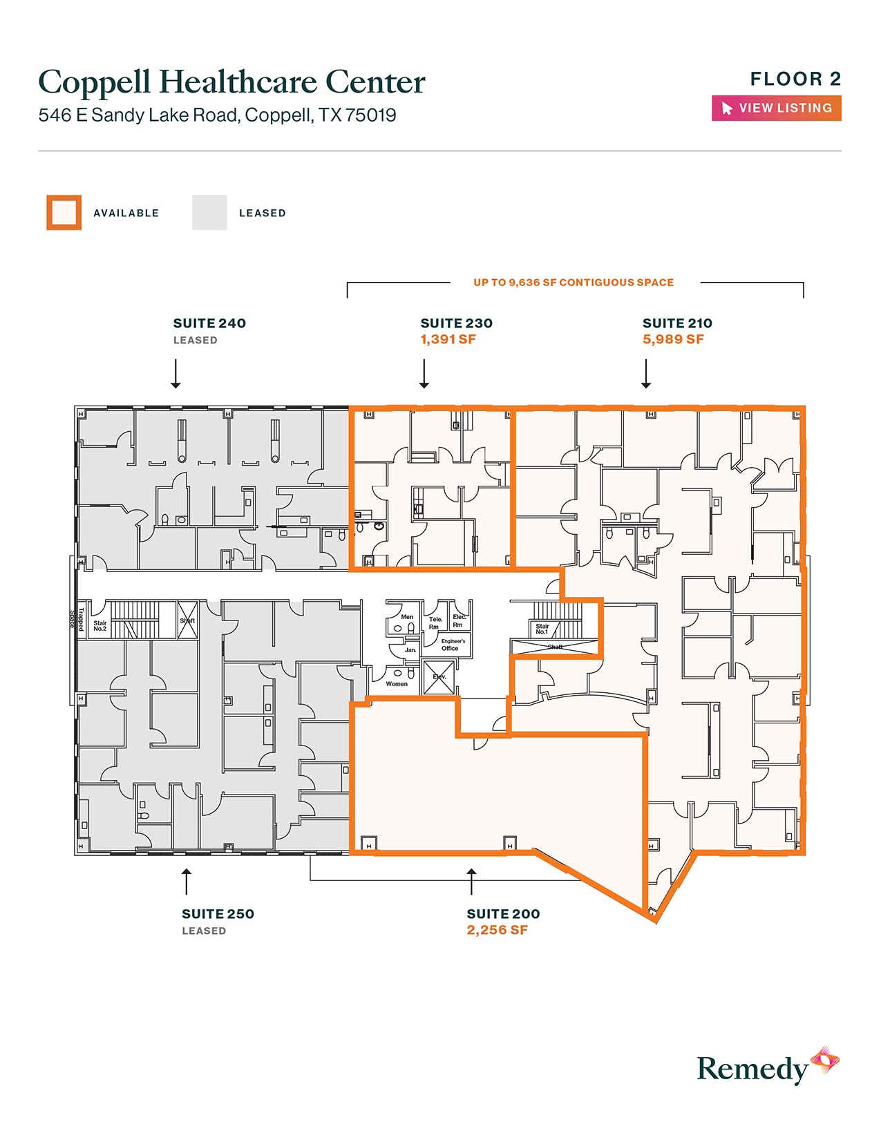 546 E Sandy Lake Rd, Coppell, TX à louer Plan d’étage- Image 1 de 1