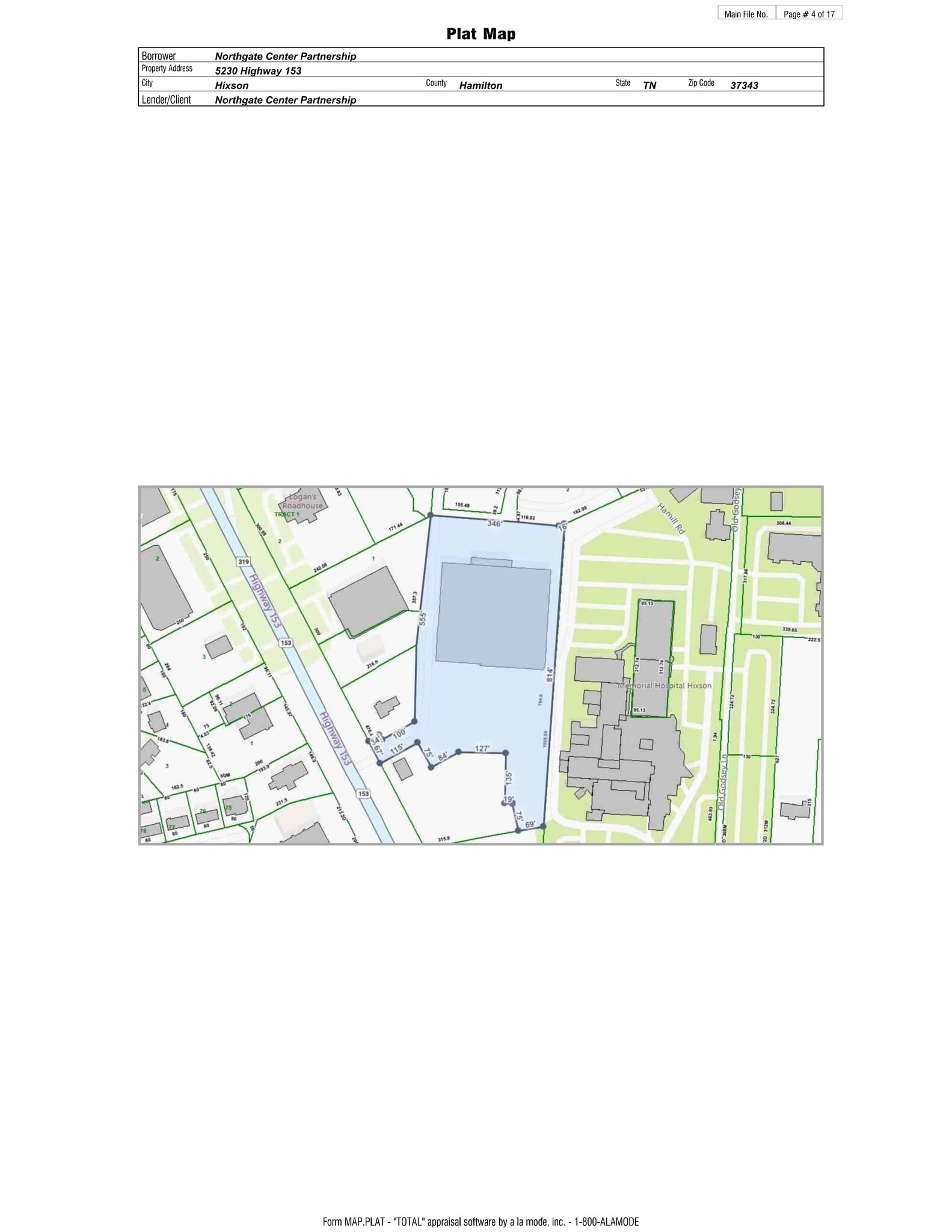 5200-5425 Highway 153, Hixson, TN à louer Plan de site- Image 1 de 1