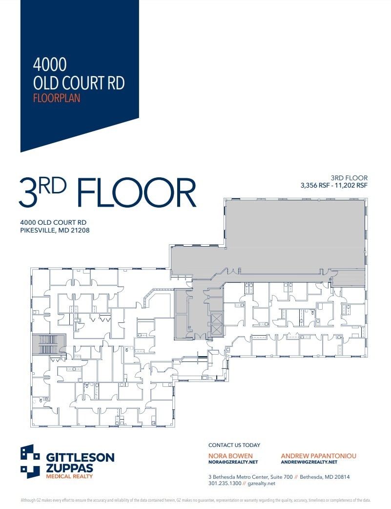 4000 Old Court Rd, Pikesville, MD à louer Plan d’étage- Image 1 de 2