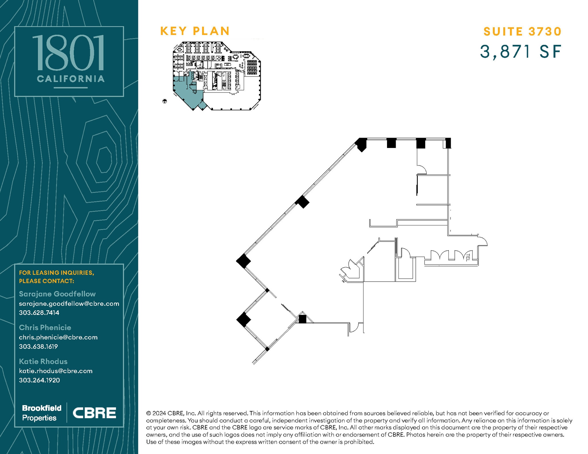 1801 California St, Denver, CO for lease Floor Plan- Image 1 of 1