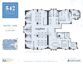 542-550 S Dearborn St, Chicago, IL à louer Plan d’étage- Image 1 de 2