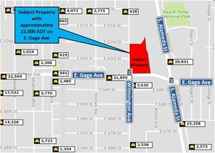 1933 E Gage Ave, Los Angeles, CA - AÉRIEN  Vue de la carte - Image1