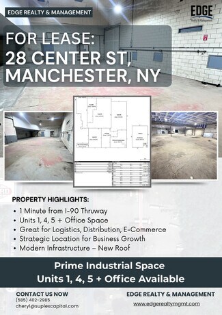 Plus de détails pour 28 Center St, Manchester, NY - Industriel à louer