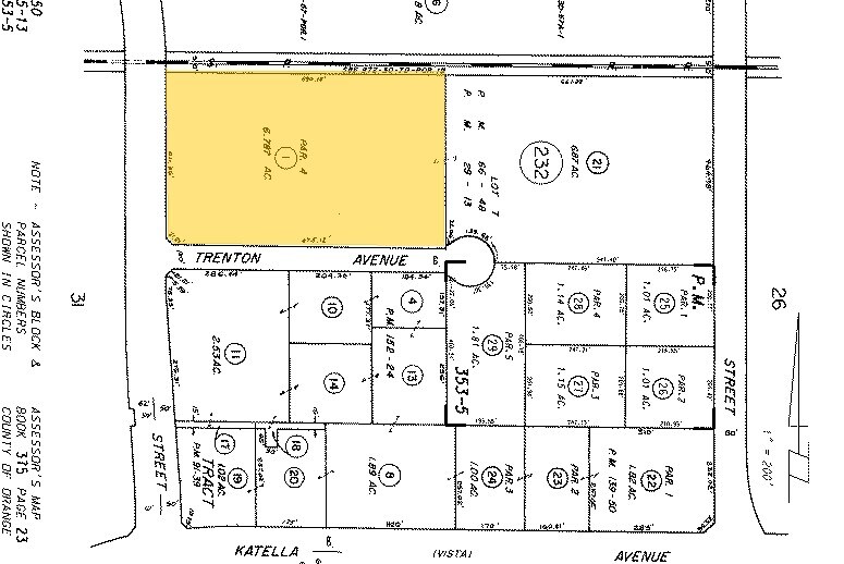 1203-1243 W Trenton Ave, Orange, CA à louer - Plan cadastral - Image 3 de 10