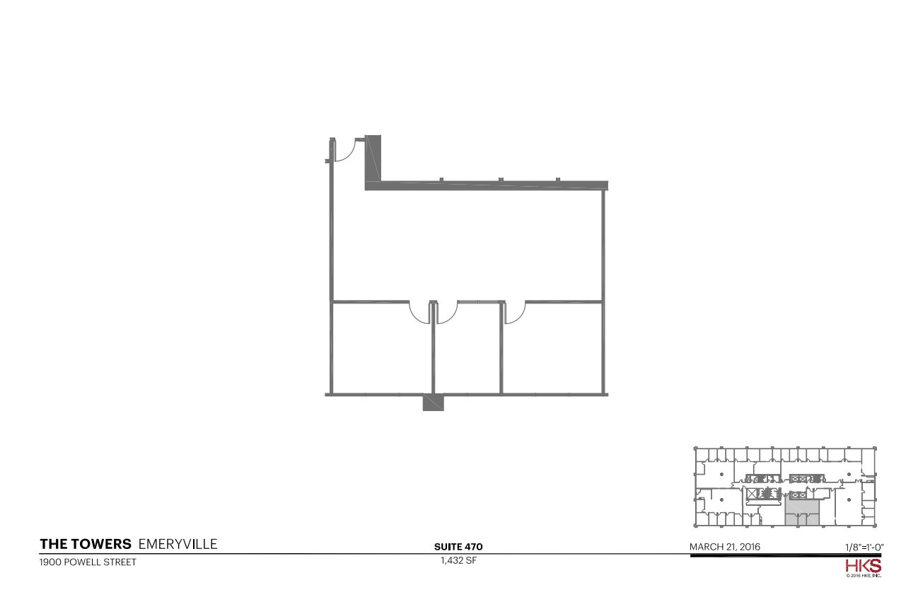 1900 Powell St, Emeryville, CA à louer Plan d  tage- Image 1 de 1