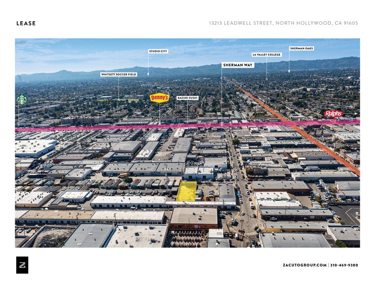 13213 Leadwell St, North Hollywood, CA for lease - Aerial - Image 2 of 3