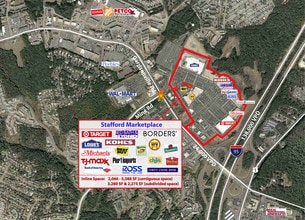 1425-1475 Stafford Market Plz, Stafford, VA - AERIAL  map view