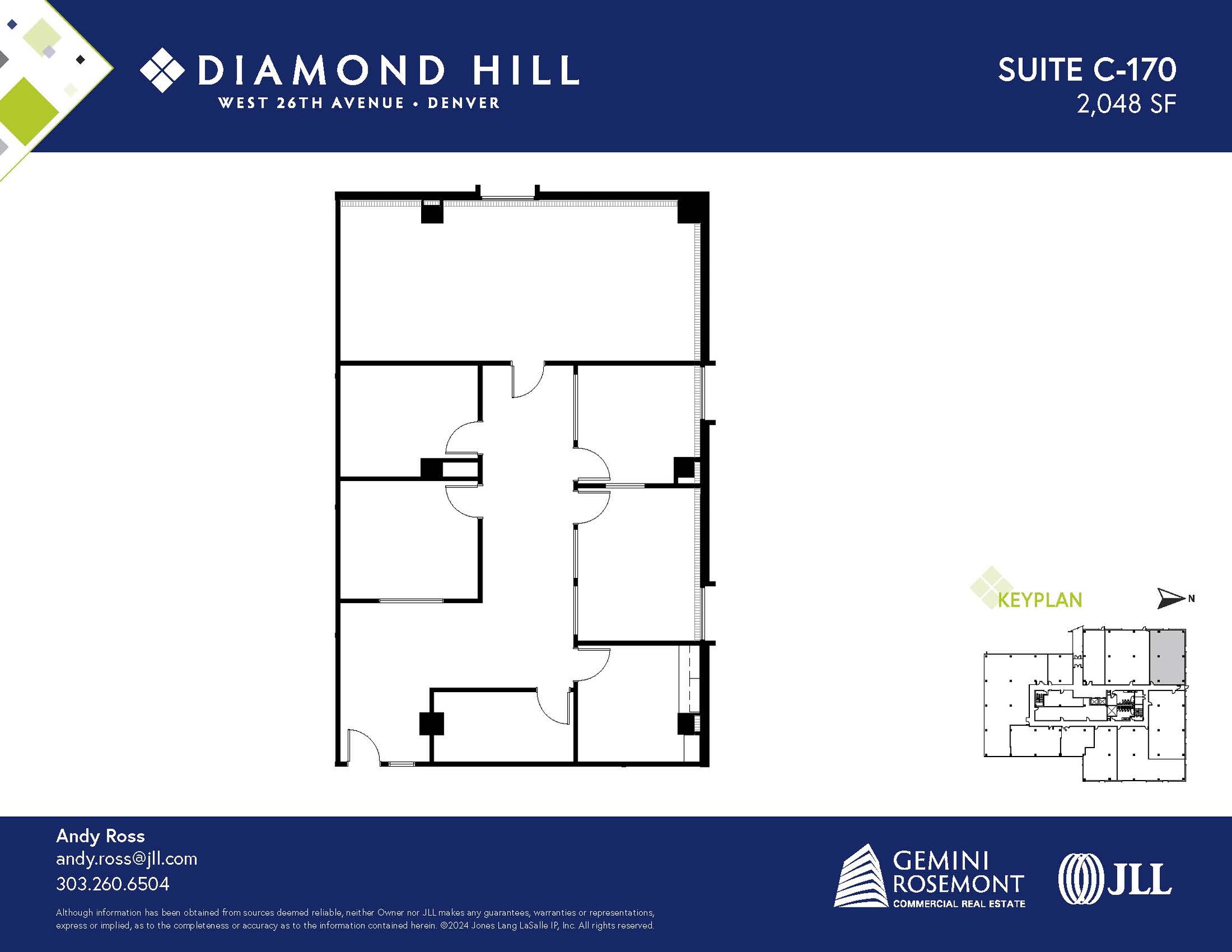 2490 W 26th Ave, Denver, CO à louer Plan d’étage- Image 1 de 2