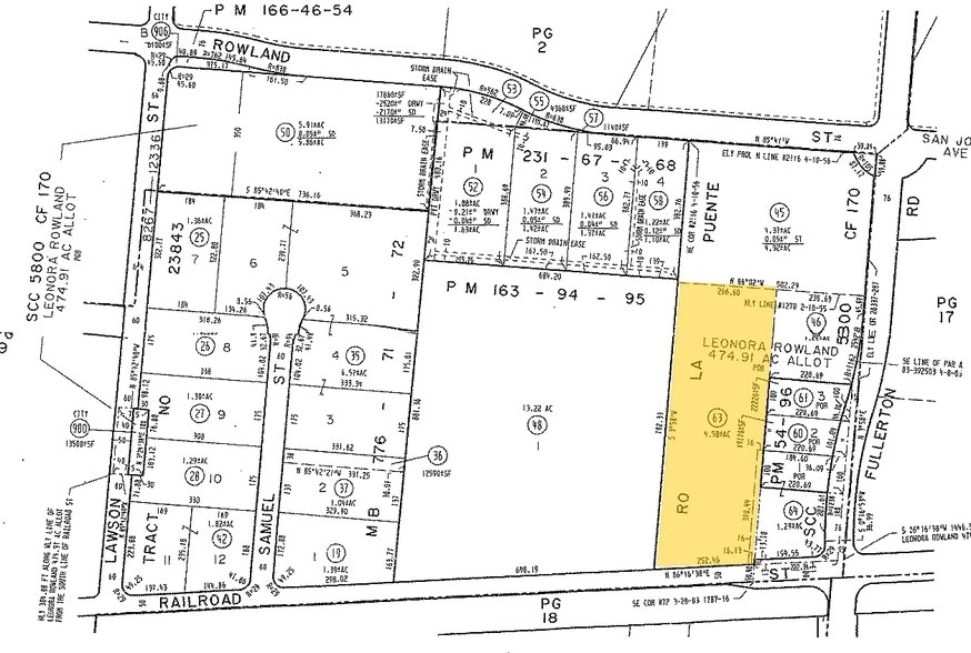 18217-18233 E Railroad St, City Of Industry, CA for lease - Plat Map - Image 2 of 13