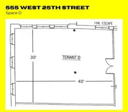 555 W 25th St, New York, NY for lease Floor Plan- Image 2 of 3