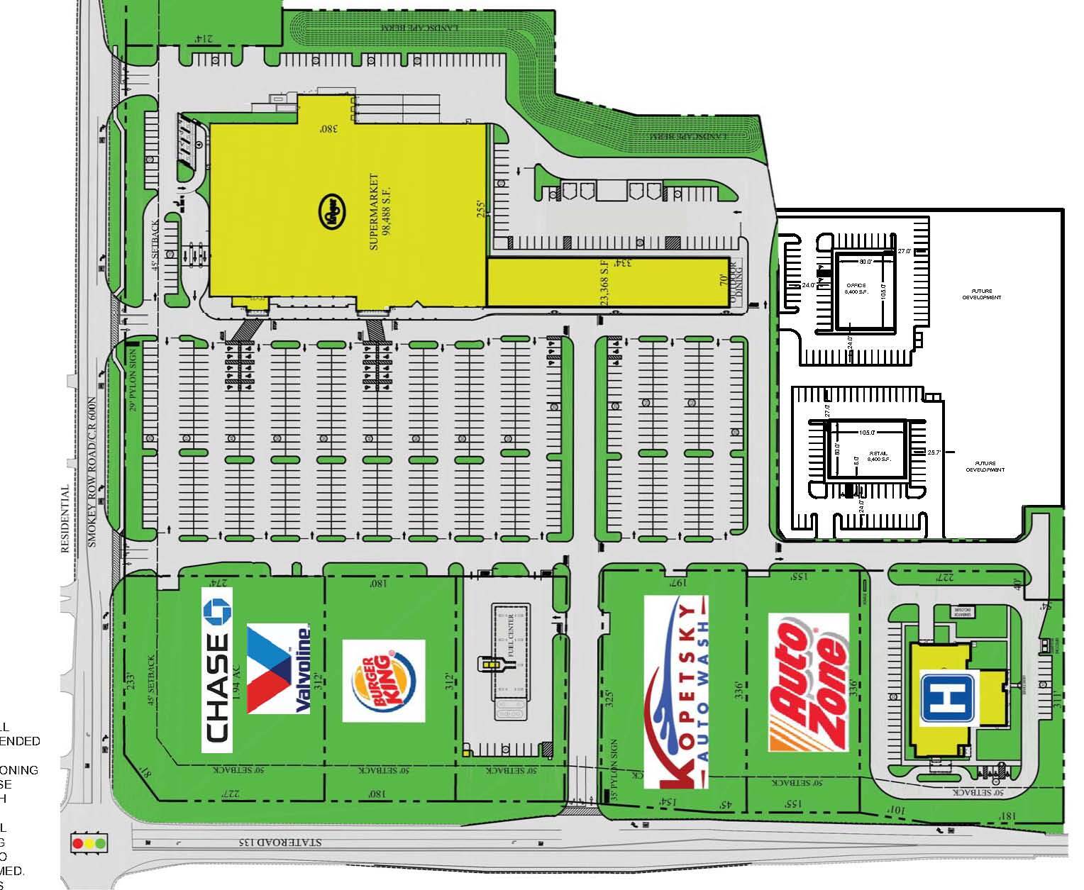 5891 IN-135, Greenwood, IN à louer Plan de site- Image 1 de 2