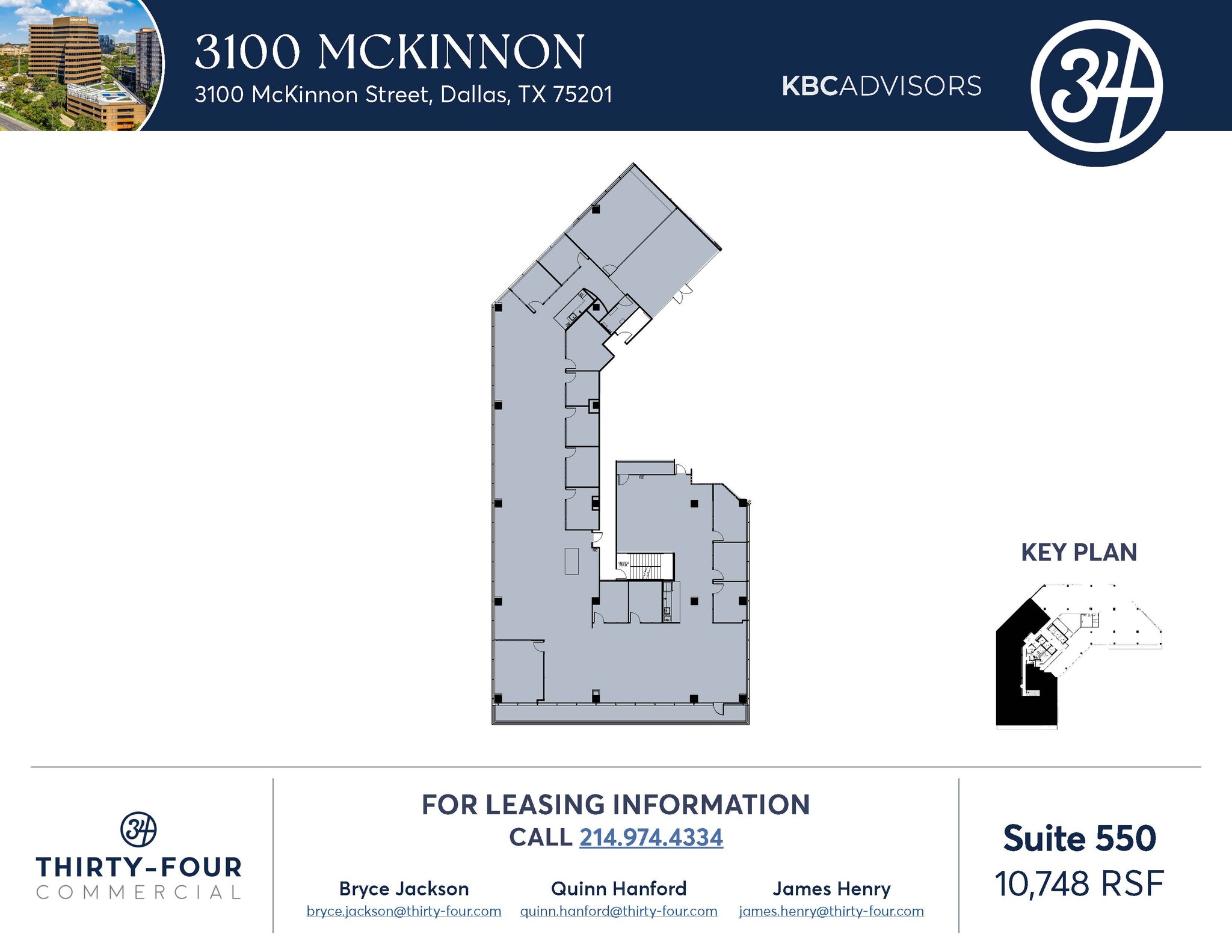 3100 McKinnon St, Dallas, TX à louer Plan d’étage- Image 1 de 1
