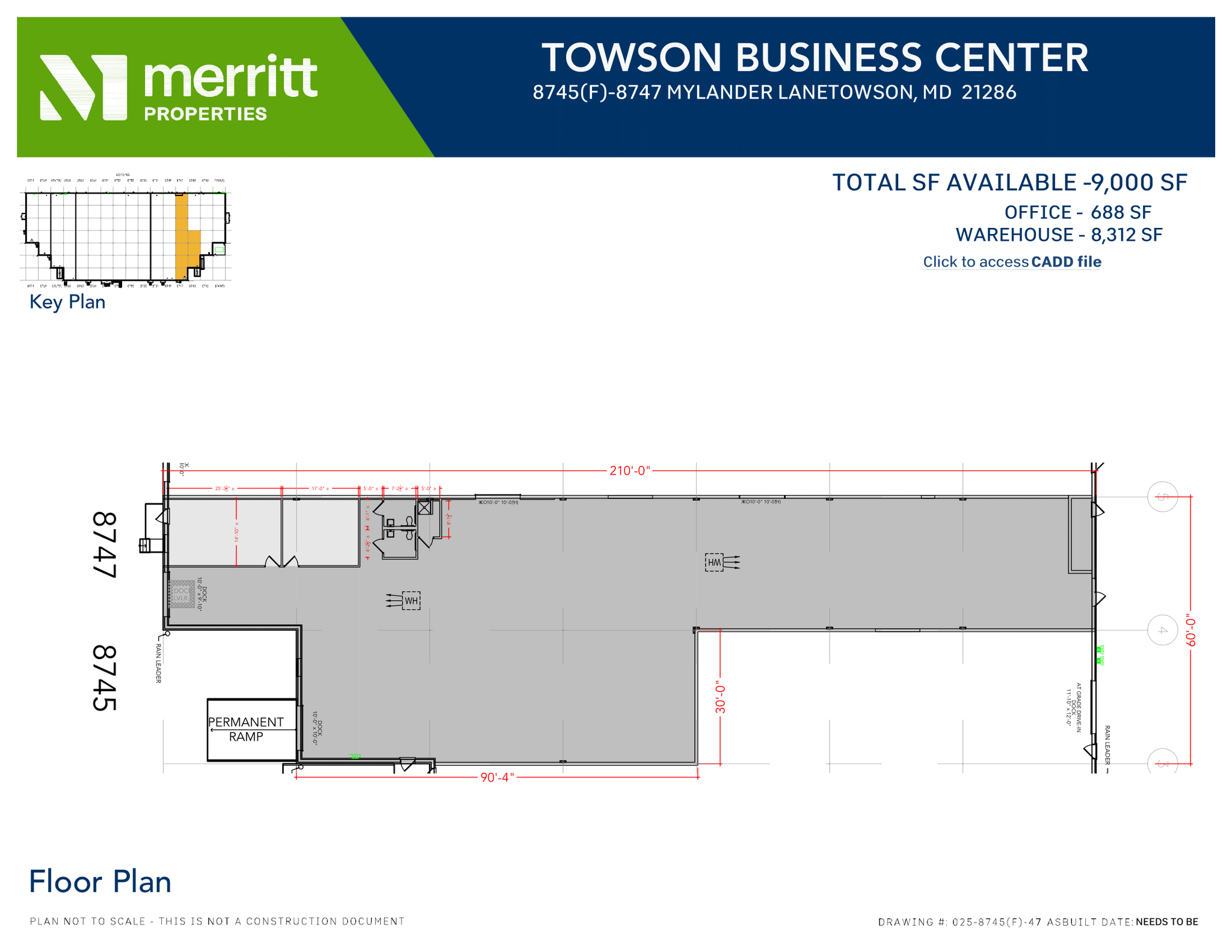 8701-8739 Mylander Ln, Towson, MD for lease Floor Plan- Image 1 of 1