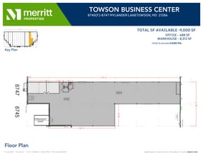 8701-8739 Mylander Ln, Towson, MD for lease Floor Plan- Image 1 of 1