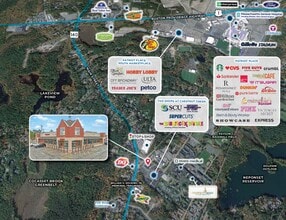 121 Main St, Foxborough, MA - AÉRIEN  Vue de la carte