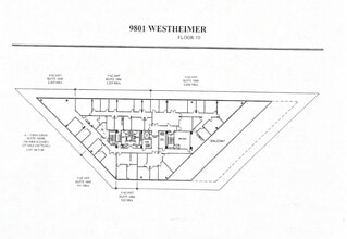 9801 Westheimer Rd, Houston, TX à louer Plan d’étage- Image 1 de 1