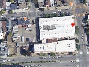 Cesar Chaves, San Francisco, CA - AERIAL map view