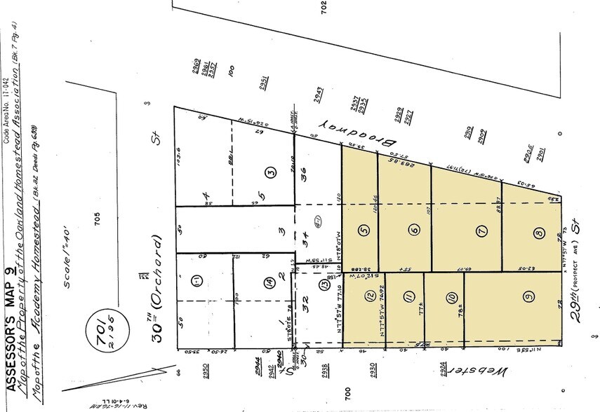 2901-2919 Broadway, Oakland, CA à vendre - Plan cadastral - Image 2 de 5