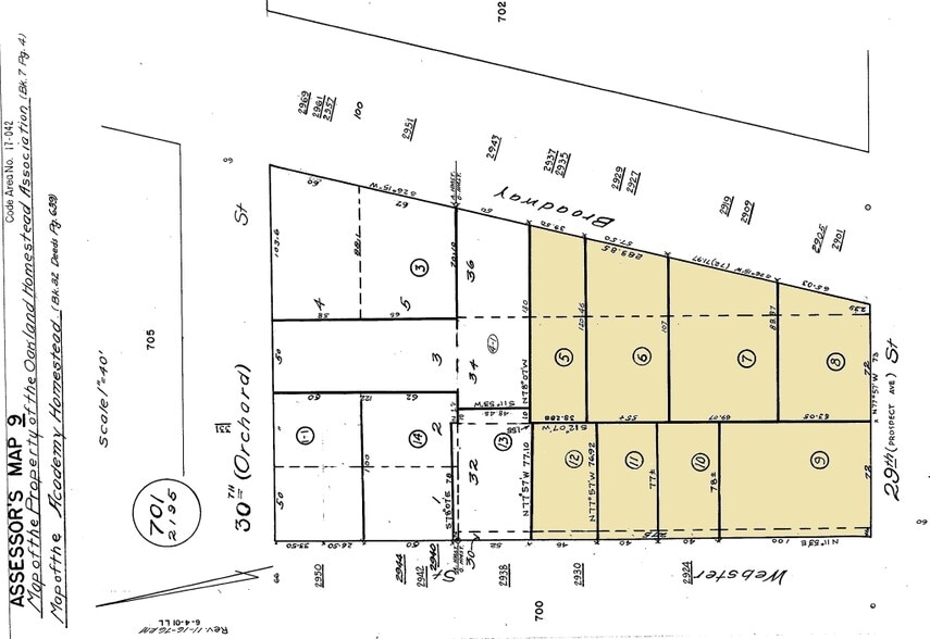 2901-2919 Broadway, Oakland, CA for lease - Plat Map - Image 2 of 5
