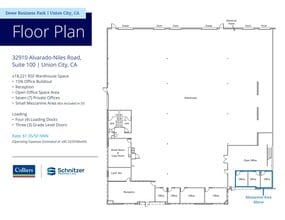32980 Alvarado Niles Rd, Union City, CA à louer Plan d’étage- Image 1 de 1
