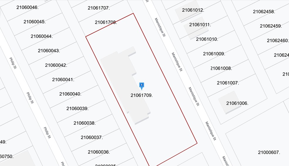 1021 Manistique St, Detroit, MI à vendre - Plan cadastral - Image 1 de 1