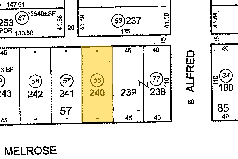 8471 Melrose Pl, Los Angeles, CA à louer - Plan cadastral - Image 2 de 2