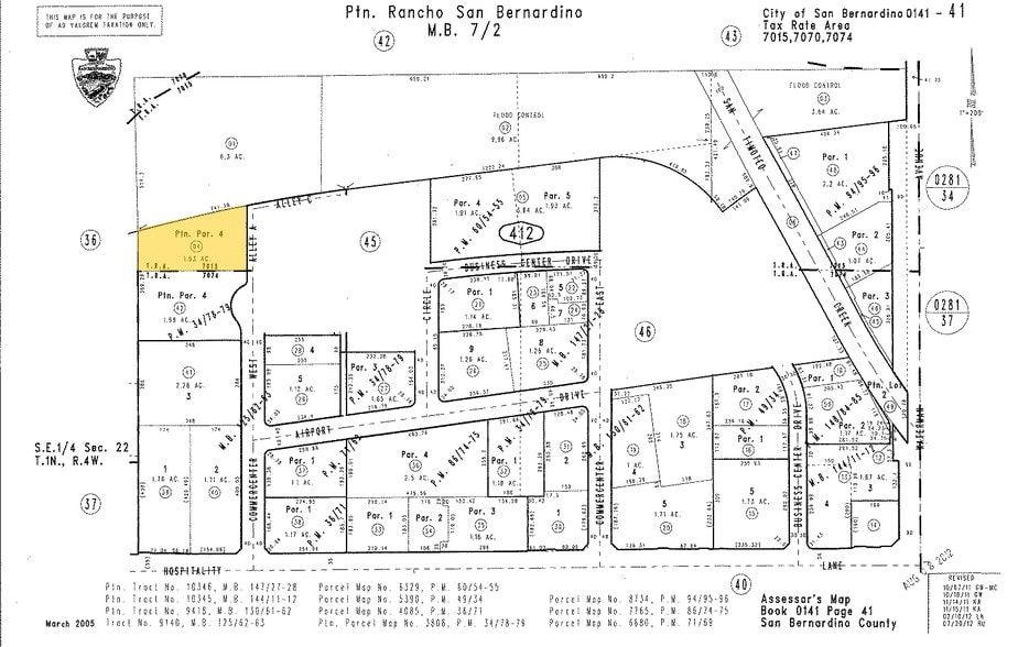 1802 Commercenter West, San Bernardino, CA à vendre - Plan cadastral - Image 3 de 3