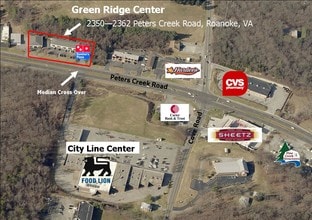 2350-2362 Peters Creek Rd, Roanoke, VA - Aerial  map view