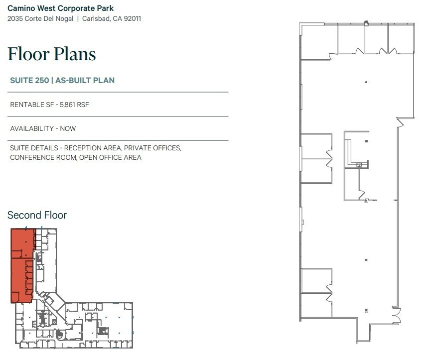2035 corte del nogal, Carlsbad, CA for lease Floor Plan- Image 1 of 2
