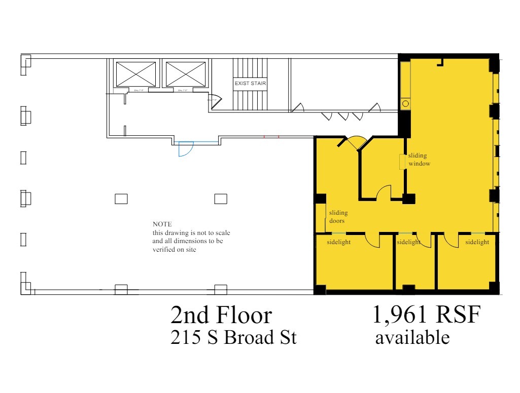 215 S Broad St, Philadelphia, PA à louer Plan d’étage- Image 1 de 1