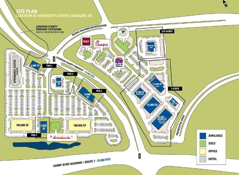 Loudoun County Pky, Ashburn, VA à louer - Plan de site - Image 2 de 2