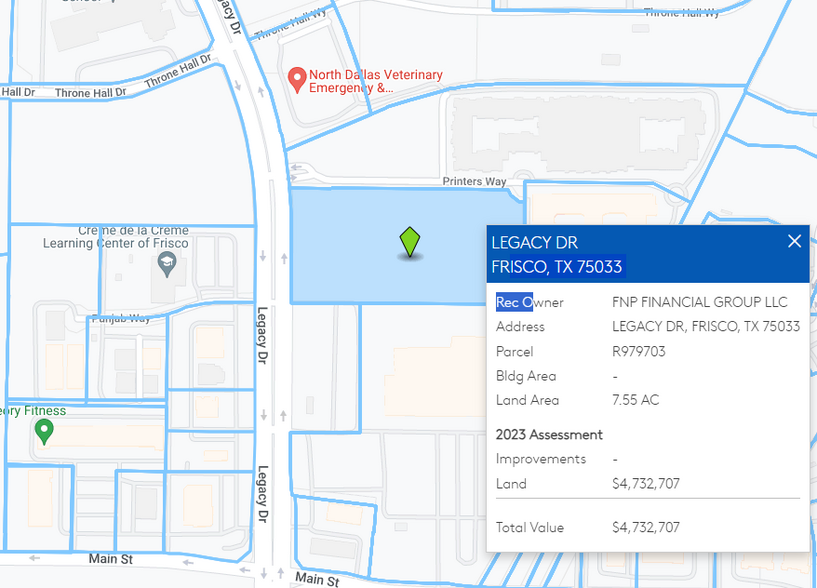 Legacy Dr., Frisco, TX à vendre - Plan cadastral - Image 3 de 3