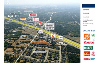 1038 E Wintergreen Rd, Cedar Hill, TX - Aérien Vue de la carte