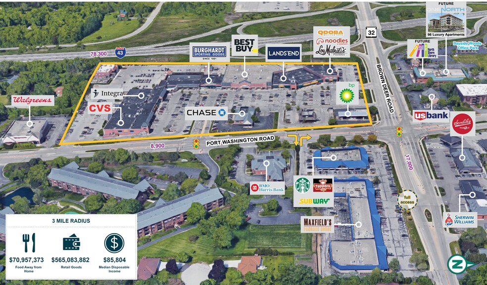 8633-8799 N Port Washington Rd, Fox Point, WI for lease - Building Photo - Image 1 of 21