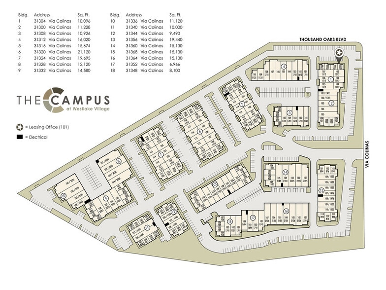 31304-31348 Via Colinas, Westlake Village, CA for lease - Site Plan - Image 3 of 13