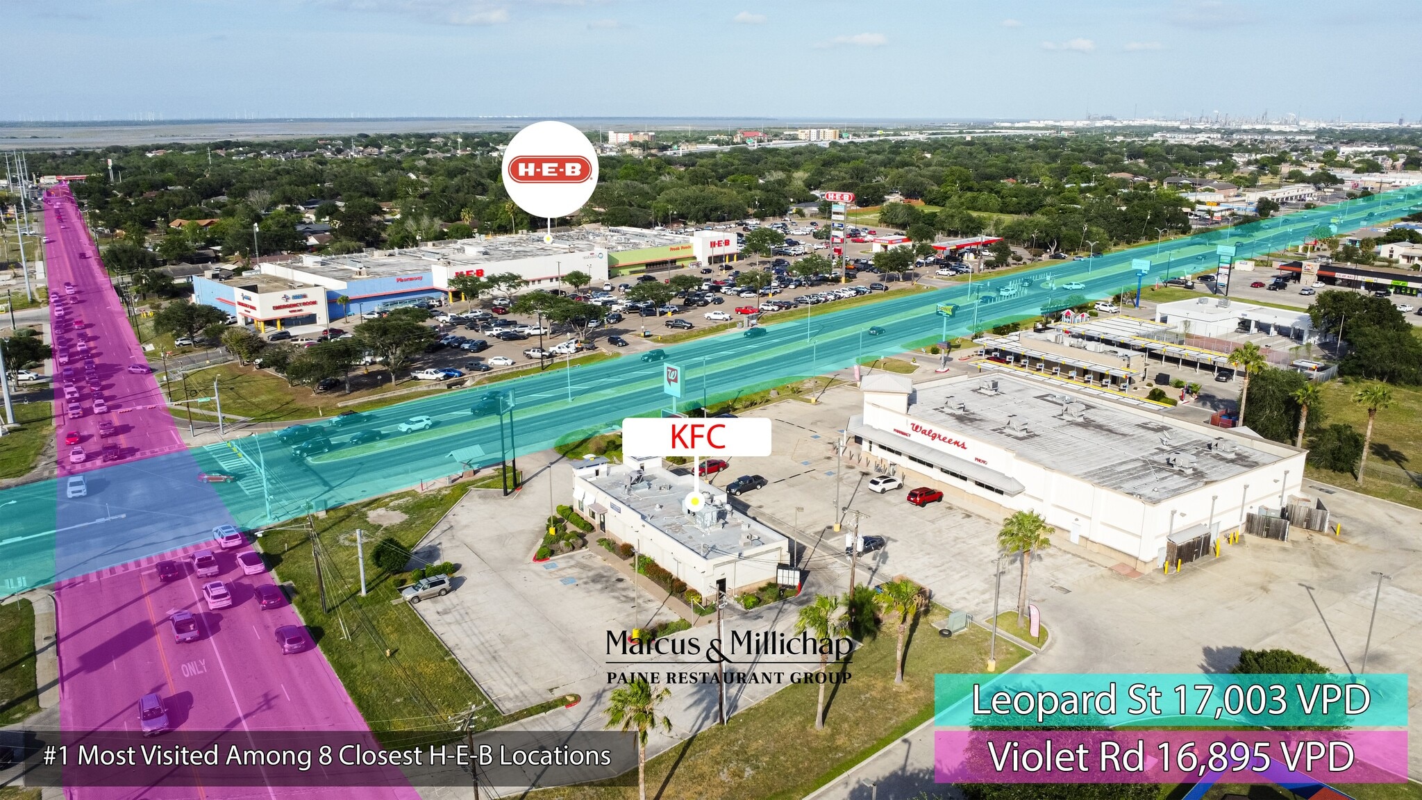 11153 Leopard St, Corpus Christi, TX for lease Aerial- Image 1 of 2