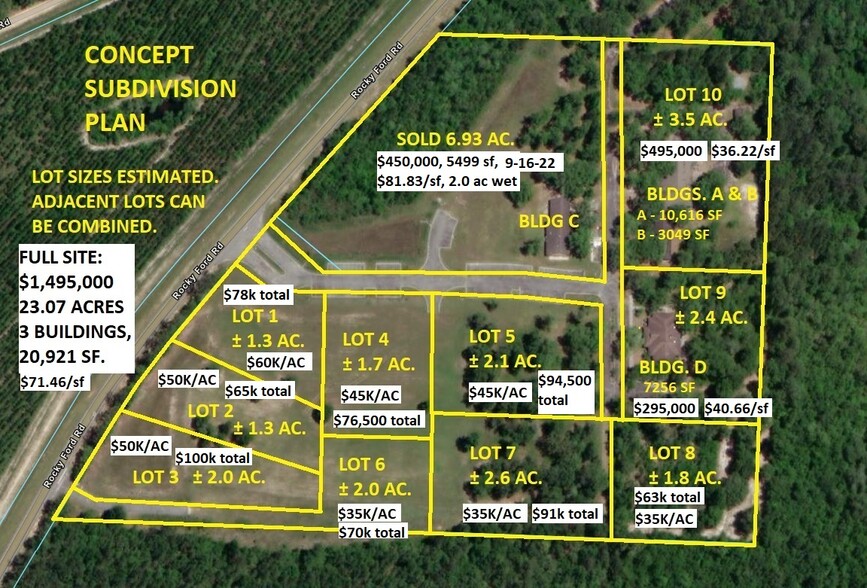 2577 Rocky Ford Rd, Valdosta, GA à vendre - Plan de site - Image 2 de 9