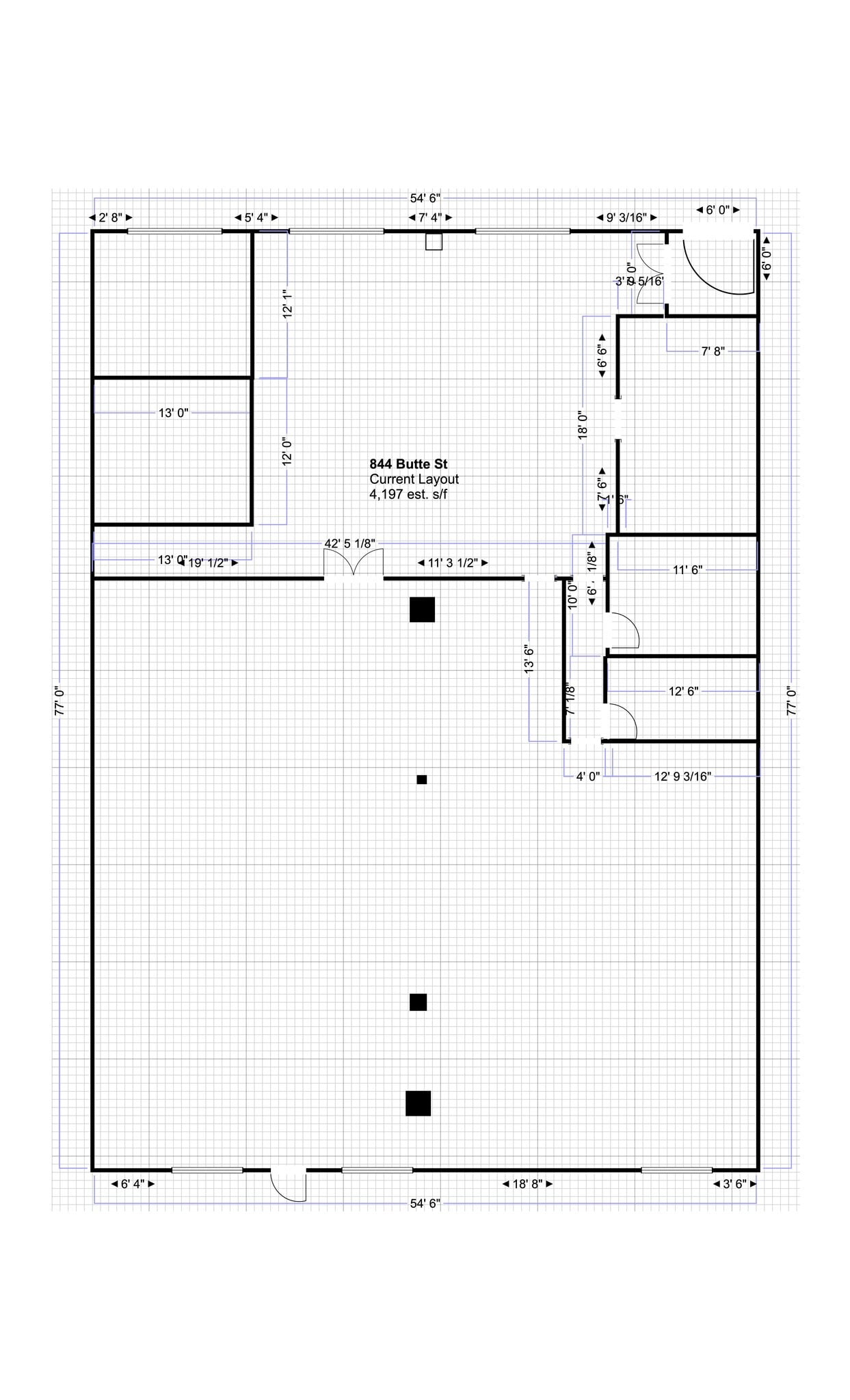 840-844 Butte St, Redding, CA à louer Plan de site- Image 1 de 1