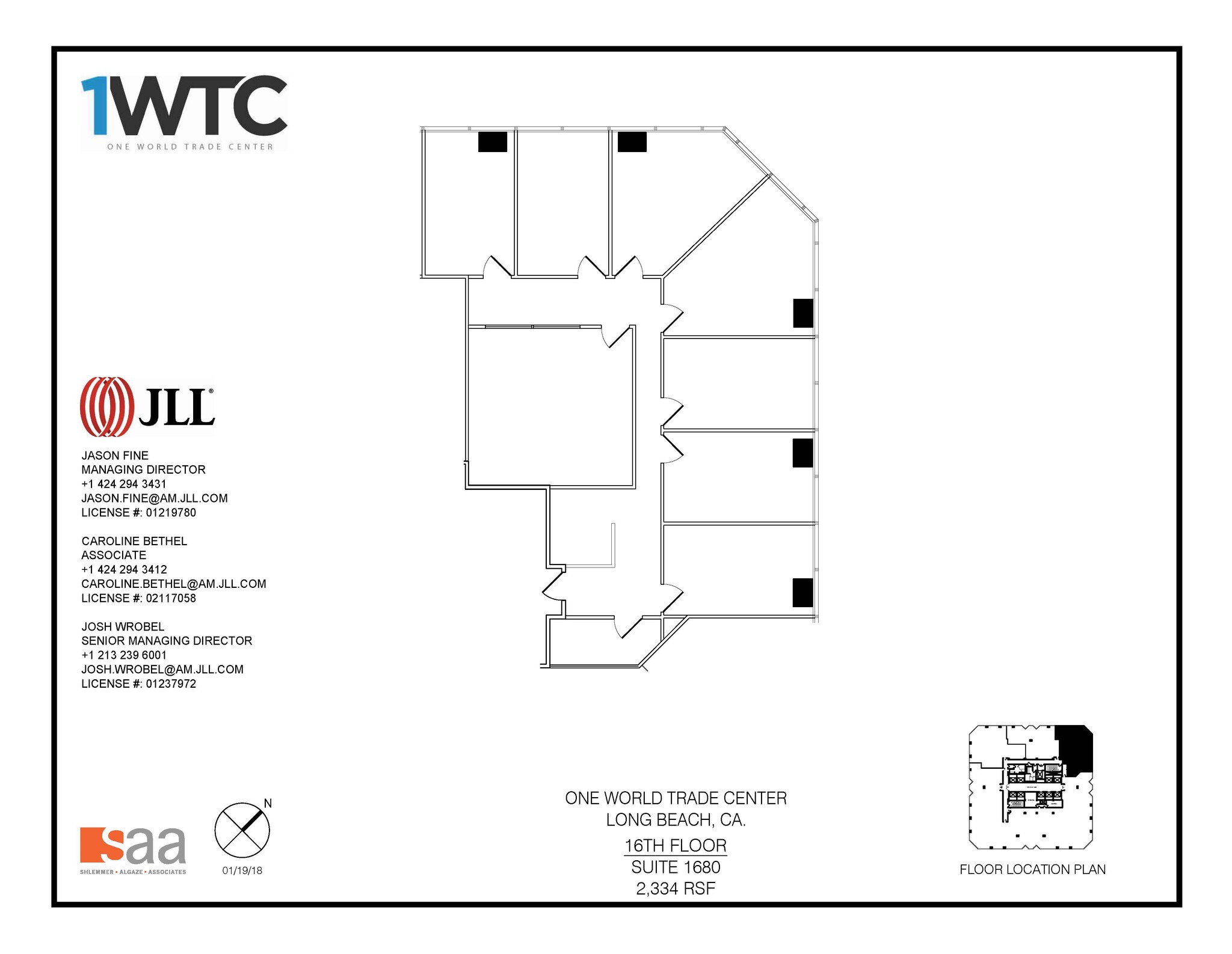 1 World Trade Ctr, Long Beach, CA à louer Plan d  tage- Image 1 de 1