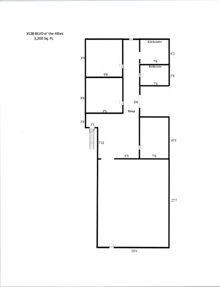 3528 Boulevard of the Allies, Pittsburgh, PA à louer - Plan de site - Image 1 de 2